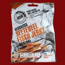 Trockenfisch - Gegrilltes Seeteufel Jerky, 25g