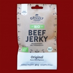 Grizzly Foods Bio Beef Jerky -  Original, 30g