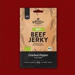 Grizzly Foods BIO Beef Jerky - Cracked Pepper, 30g